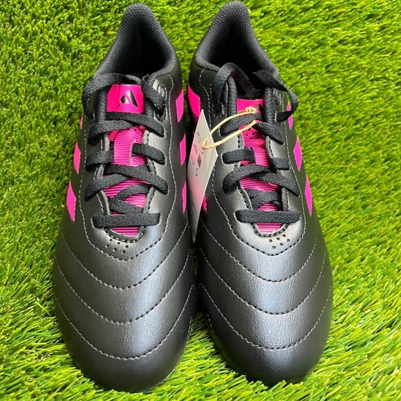Adidas Goletto VIII FG Girls Size 5Y Black Pink Running Leather Soccer Cleats - Picture 5 of 10